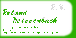 roland weissenbach business card